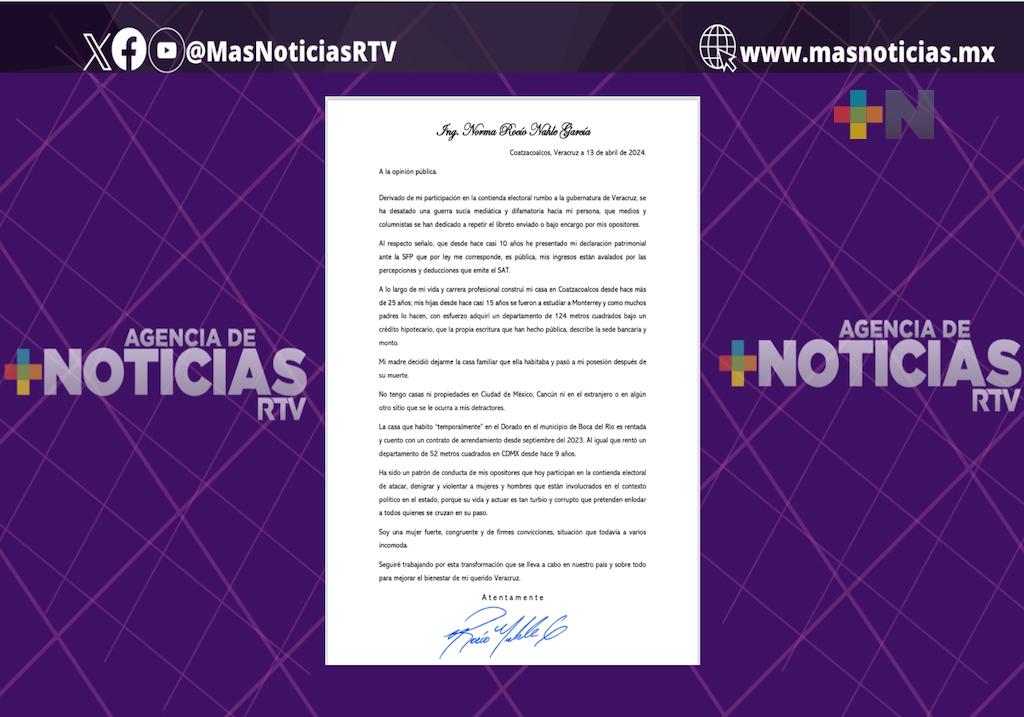 Mi declaración patrimonial es pública, a quien le interese puede consultarla: Rocío Nahle